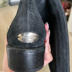 Black suede Jimmy Choo knee length boots. Black. Suede. Pretty good condition